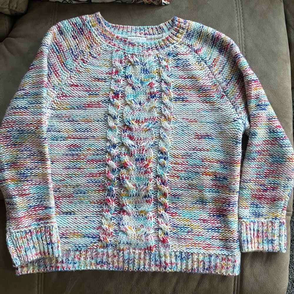 The Loft Cable Knit Multi-Color Sweater